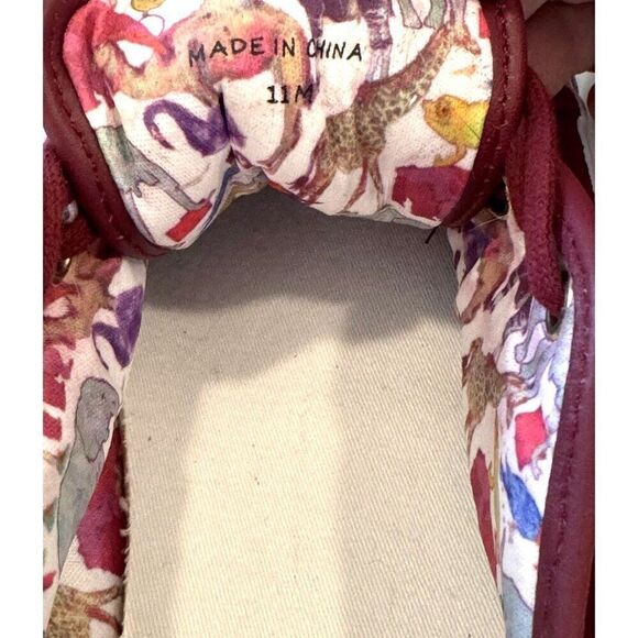 Jack Rogers Carter Suede Burgundy Leather Lace-Up Sneakers EUC Sz 11 MSRP $98 - Picture 4 of 10